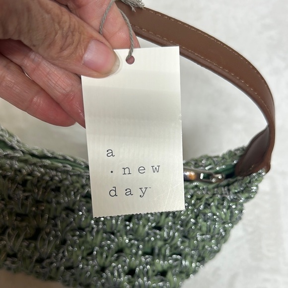 A New Day Green and Brown Mini Bag with Textured Design - Picture 2 of 10
